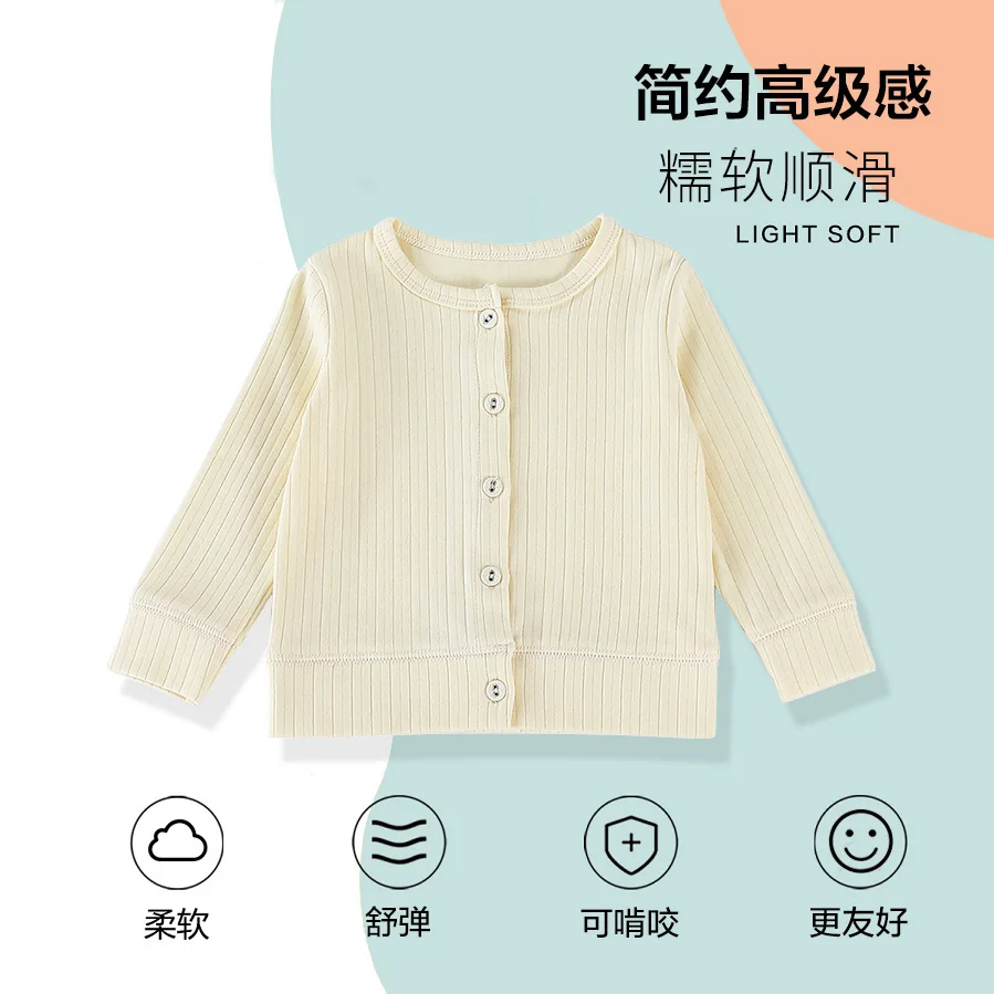 Baby Cardigans Spring Autumn Knit Clothes Newborn Baby Coat Sweater Ribbed Shirt Boys Girls Tops Outfits Children Outwear Coats