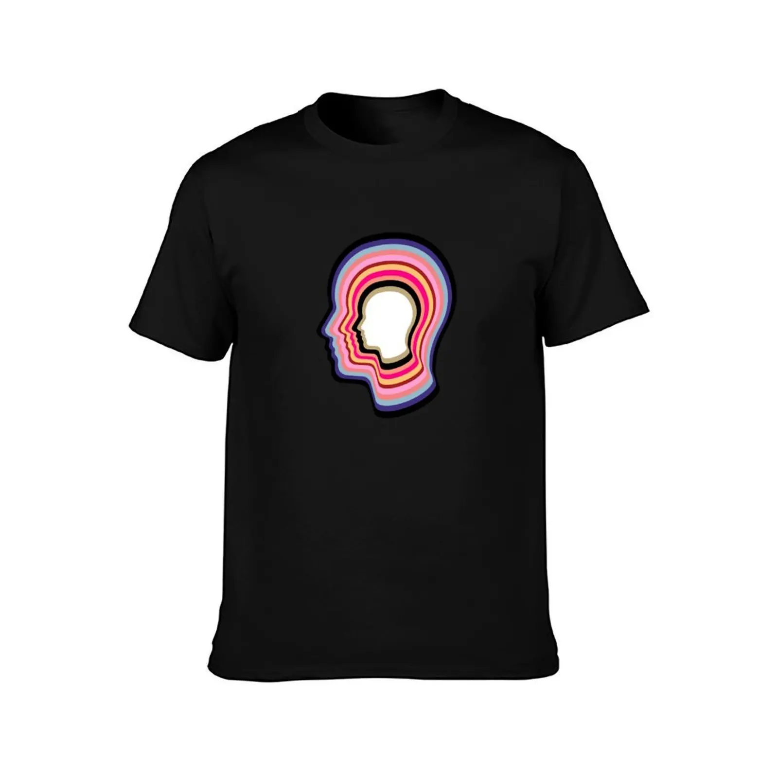 trippy head tame impala T-Shirt Retro Style Print Casual Top T-Shirt