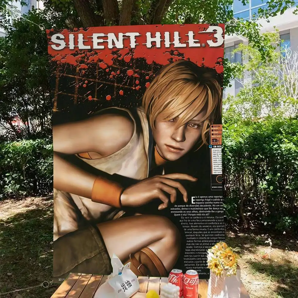 Silent Hill Game High End Quality Banner Printing Artistic Atmosphere Style Camping Flag