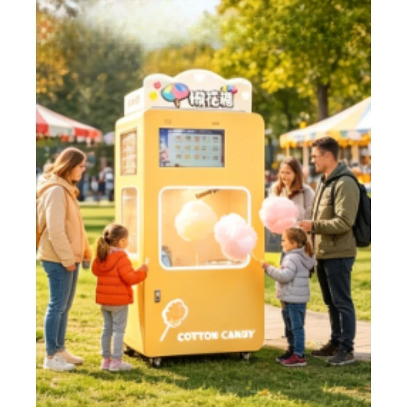 Cotton Candy Robot Vending Machine Cordless Cotton Candy Vending Machine Cotton Candy Paper Rolling Machine