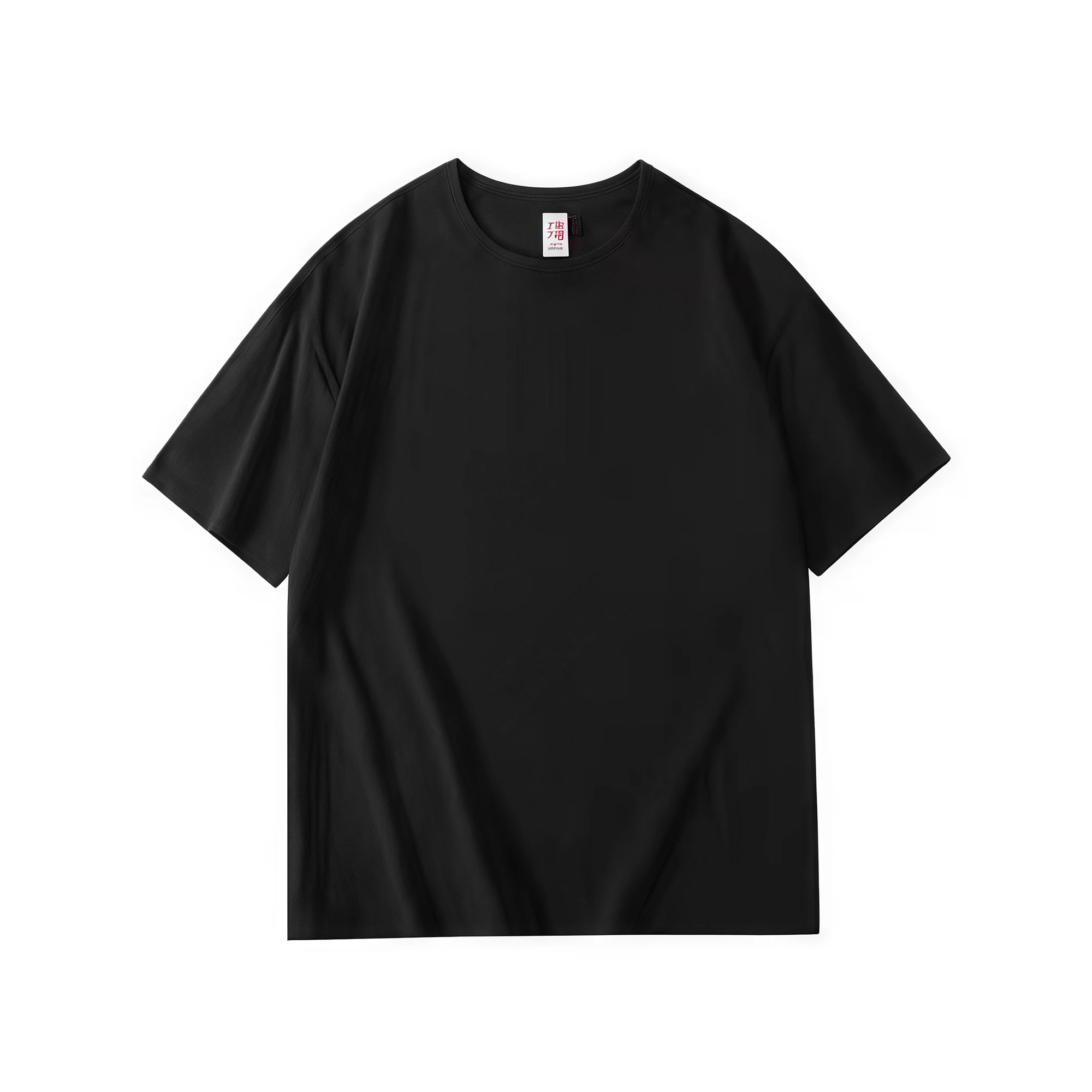 S-5XL Plus Size Plain Black T-Shirt, Unisex Oversized Crew Neck Short Sleeve Basic Tee