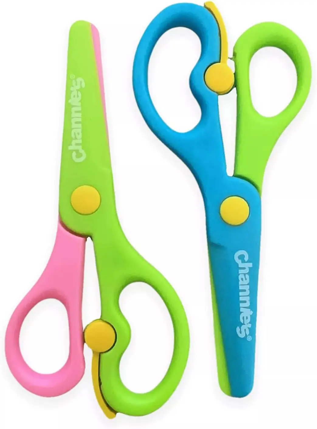 

Safety Scissors for Kids Ages 3-5, Plastic Training Scissors for Preschoolers, Hand-Eye Coordination Development (2 Pack)