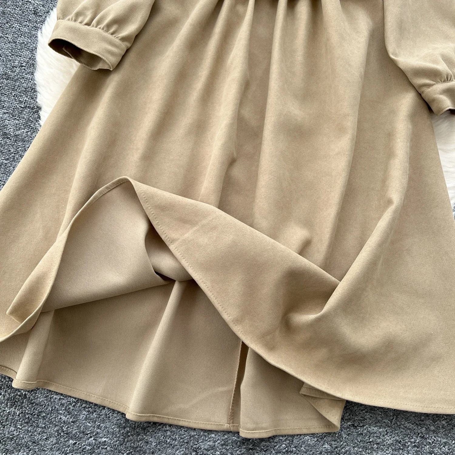 Women Two-Piece Sets Vintage Single Breasted Vest and Turn-down Collar Corduroy Dress Korean High Street Autumn Winter Clothing