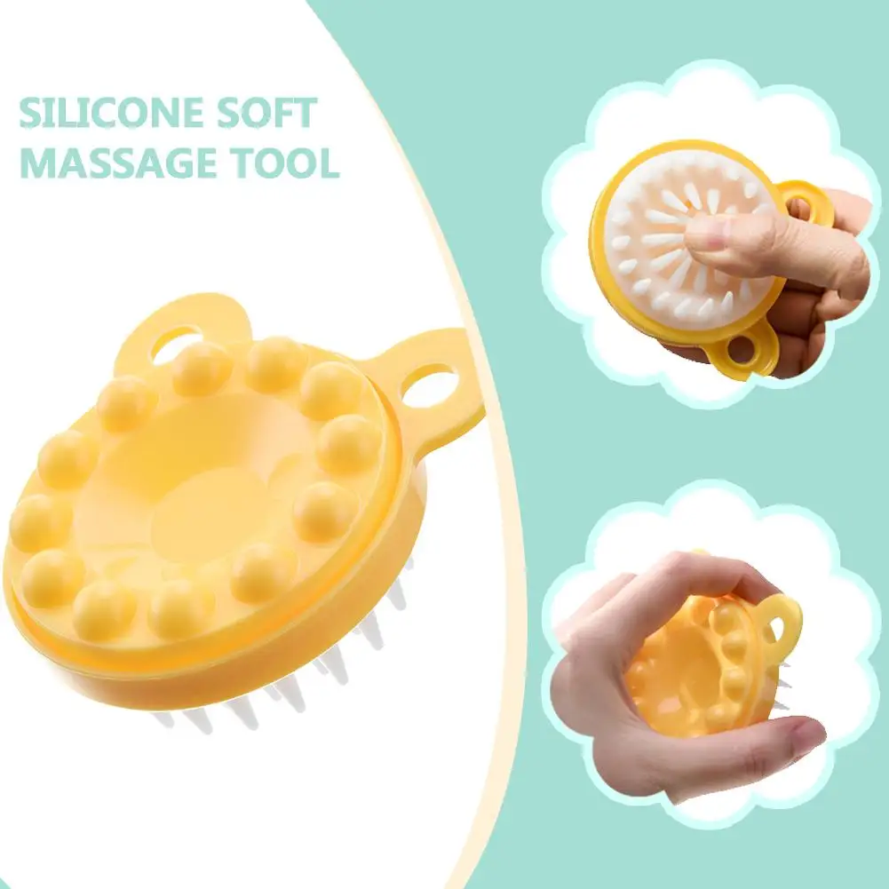 Brosse de massage du cuir chevelu en silicone, shampooing, lavage des cheveux, douche, peigne, salon, bain, outil de coiffure, P2p5