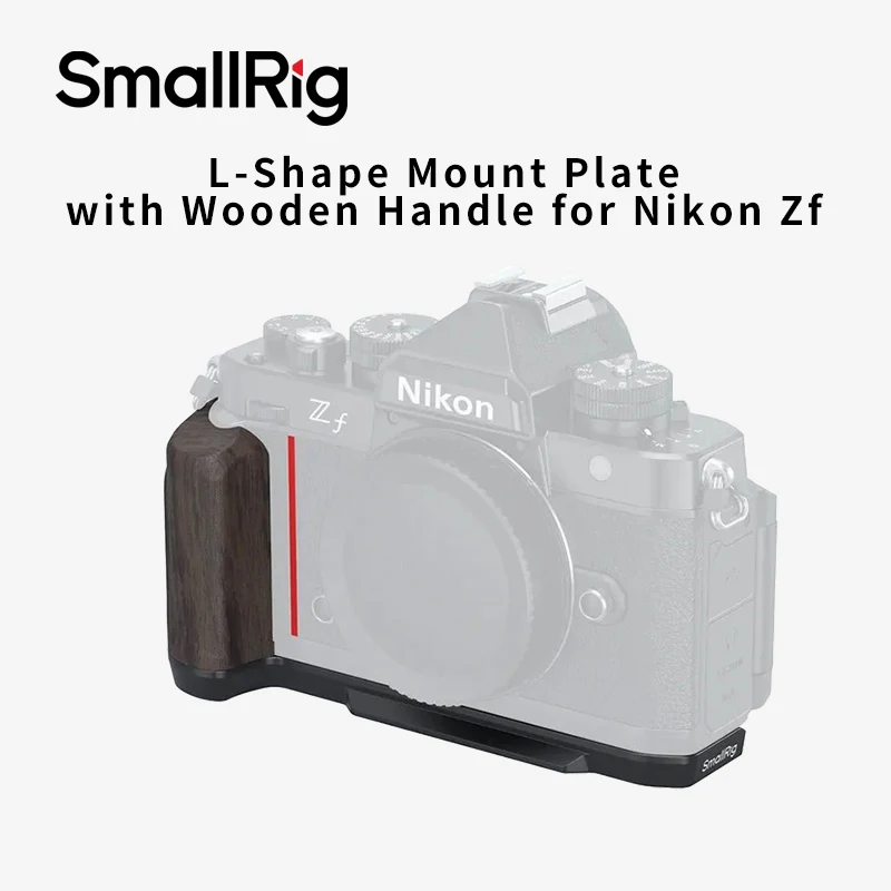 

SmallRig Z f L-Shape Mount Plate with Wooden Handle for Nikon Z f with Arca-Swiss Quick Release Plate for Arca-Type Tripods 4801