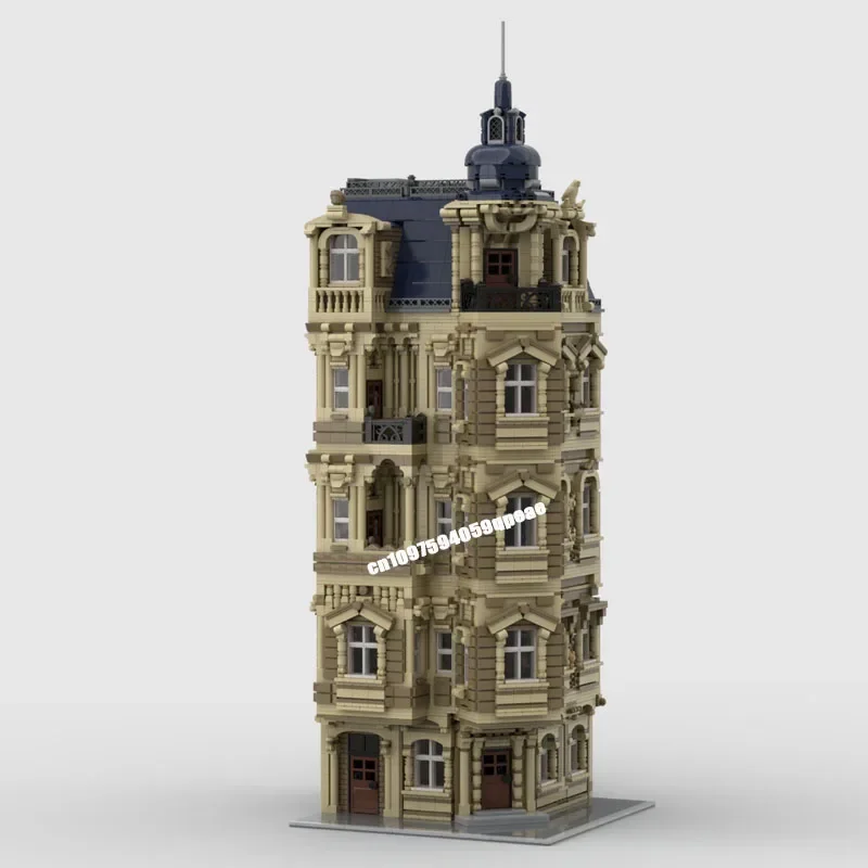 Nova cidade venda quente vista de rua moc extensões de piso modular beau-arts modelo personalizado quebra-cabeça diy ideias criativas crianças brinquedos presente