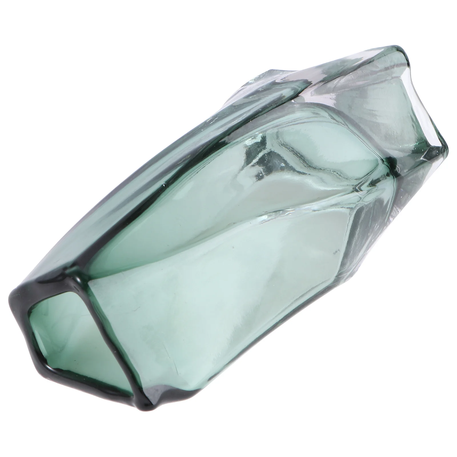 

1Pcs Water Cultivation Vase Glass Dark Green Home Decor Wedding Vase Desktop Flower Container Artistic Craft Ornament for Room