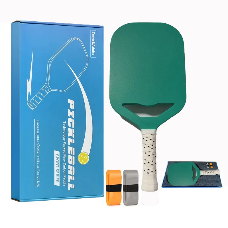 

T700 Portable Pickleball Paddle 16MM Carbon Fiber Air Open Throat Edgeless Design Racket Kits for Children's Entertainment