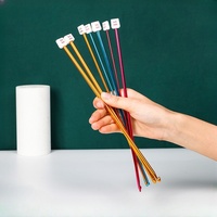 27cm Tunisian Crochet Hooks Anodized Aluminum Afghan Knitting Needles 11 Sizes with Ergonomic Grips Craft Tools