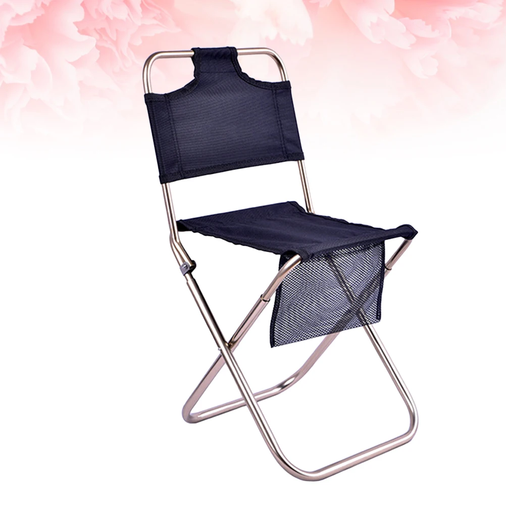 

Folding Chair Outdoor Durable Lightweight Portable Camping Stool For Hiking Fishing Beach Garden Travel Bbq Black