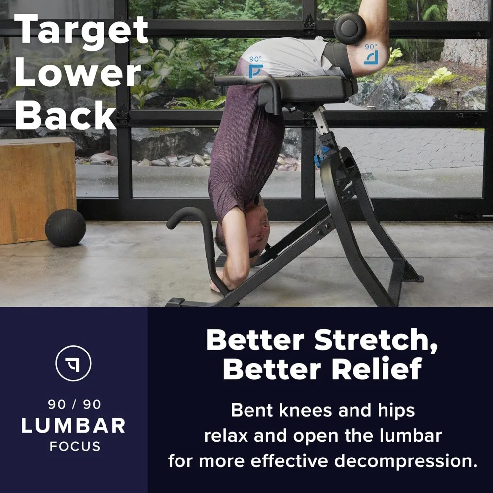 

DEX II Inversion & Core Training; Decompression Roman Chair Hyperextension Bench for Ab, Back, & Core Strength;