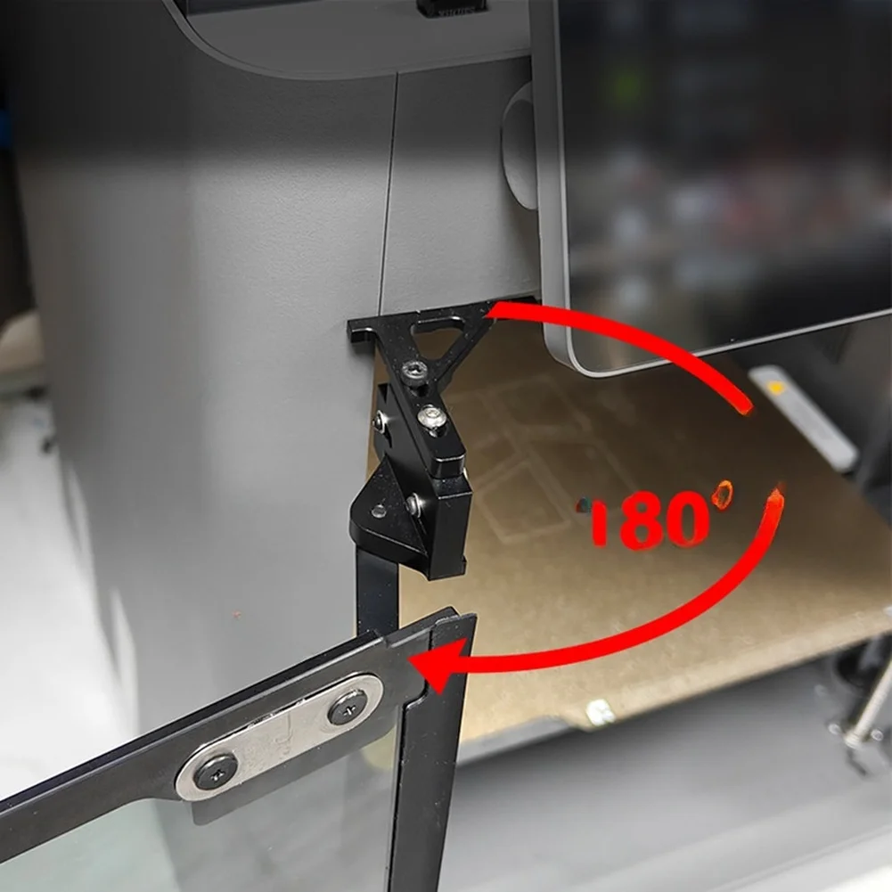 270 Degree Rotational Hinge Kit for P2S Printers Constructed from CNC Aluminum Alloy for Operational Stability