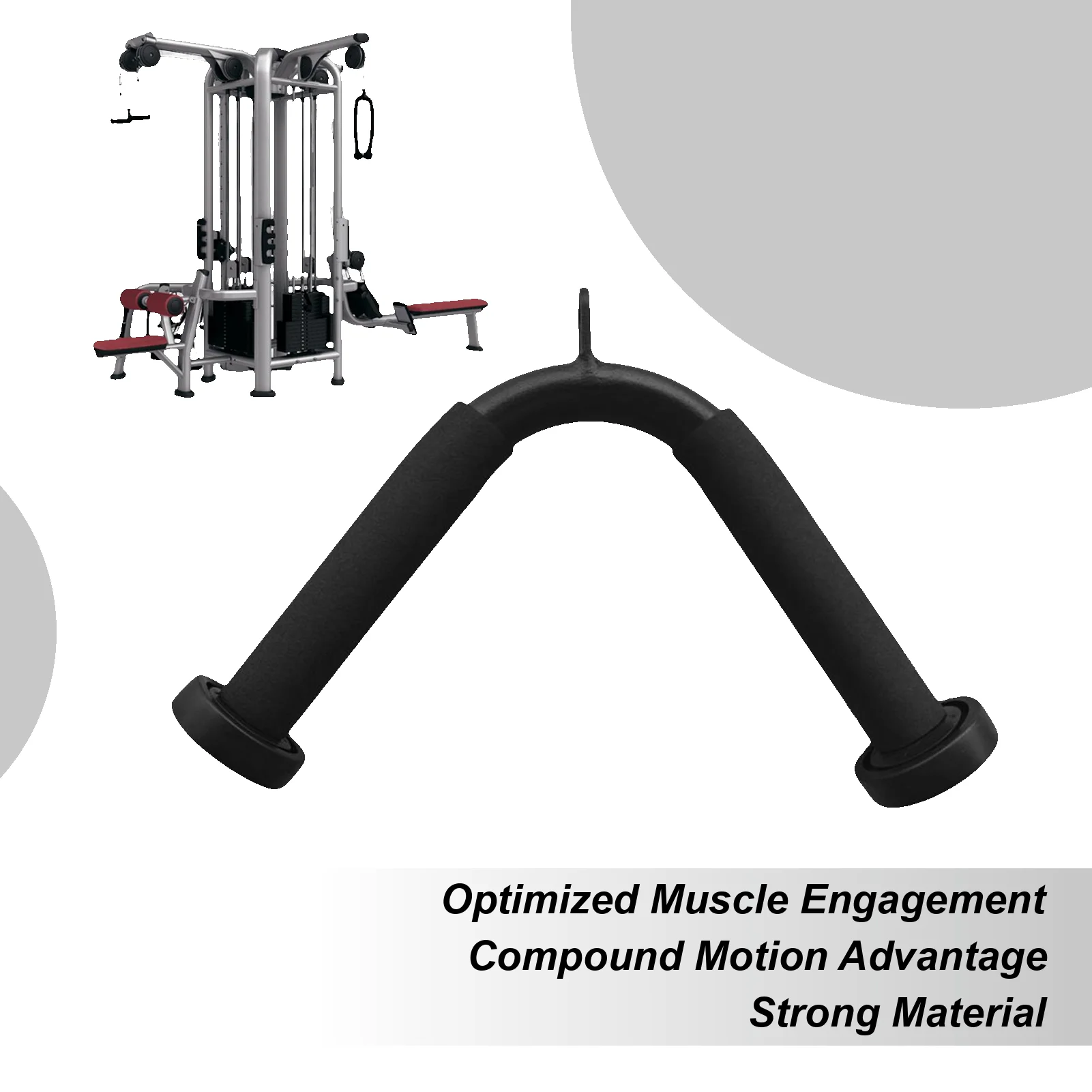 

Pulldown Bar Tricep Exercise V-Bar Grip Anti-Slip Fitness Handle For Shoulder Back Arm Rowing Pulldown Gym Doorway Home Men