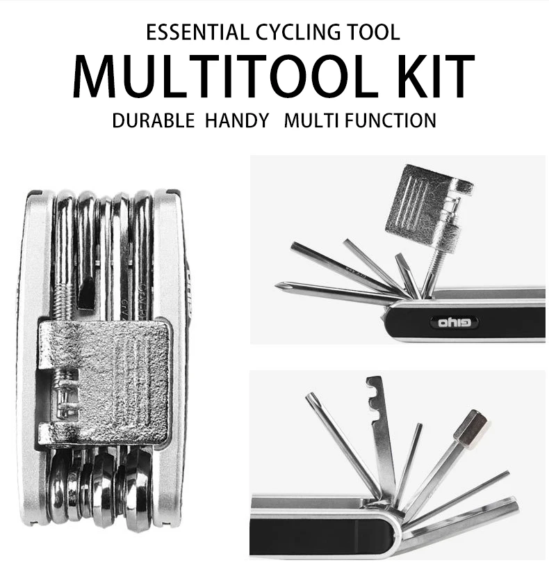 12 in 1 Bicycle Repair Tools Kit Protable MTB Bike Mini Cycling Multitool Hex Spoke Screwdrivers Tyre Lever Allen Wrench