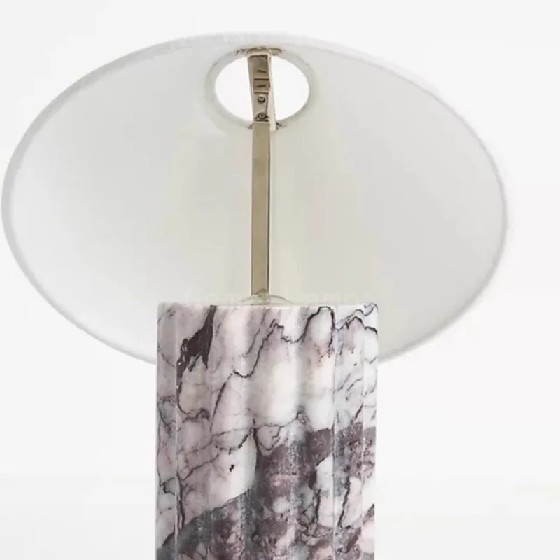 Postmodern light luxury marble table lamp, designer model room, living room, hotel bedroom, bedside gold decorative table lamp