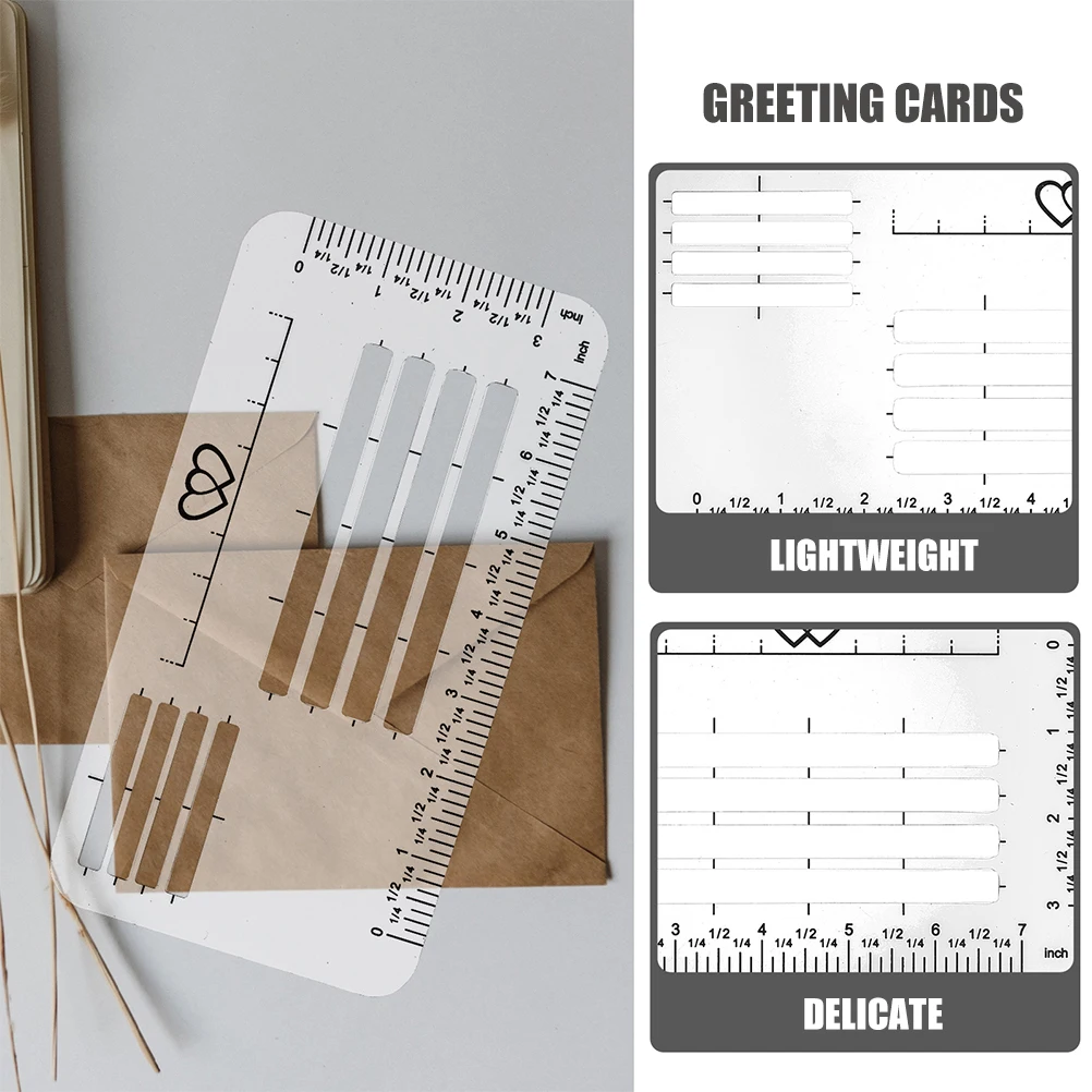 12Pcs Straight Line Stencil Template Plastic Journaling Envelope Addressing Guide Calligraphy Ruler Writing Line Guide