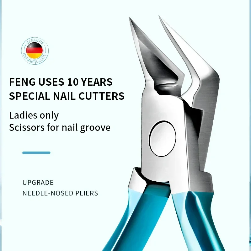 ชุดดูแลเล็บมืออาชีพ - กรรไกรตัดหนังกำพร้าสแตนเลสและกรรไกรตัดเล็บขบสำหรับการรักษาเล็บขบและทำเล็บ