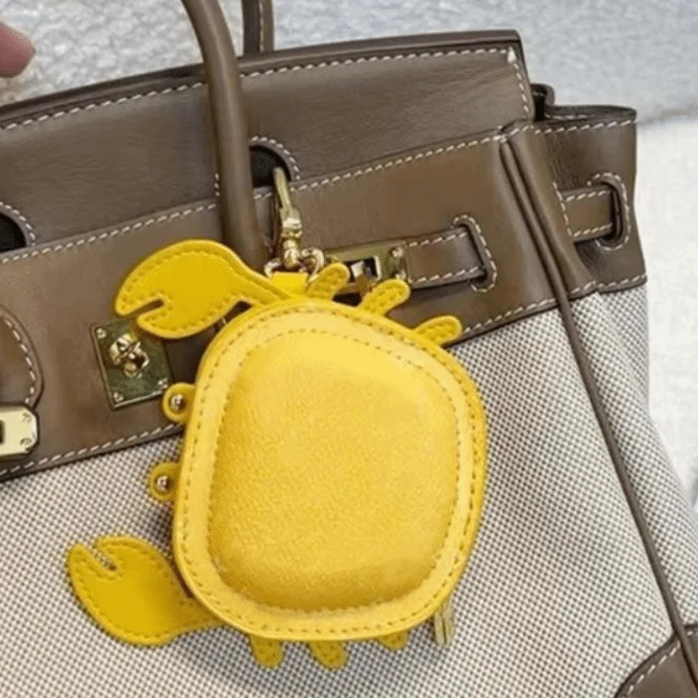 الإبداعية الكرتون كراب محفظة نسائية للعملات المعدنية المفاتيح لطيف سستة كراب بولي Leather قلادة جلدية محفظة صغيرة على ظهره شماعات سماعة حقيبة المرأة #1