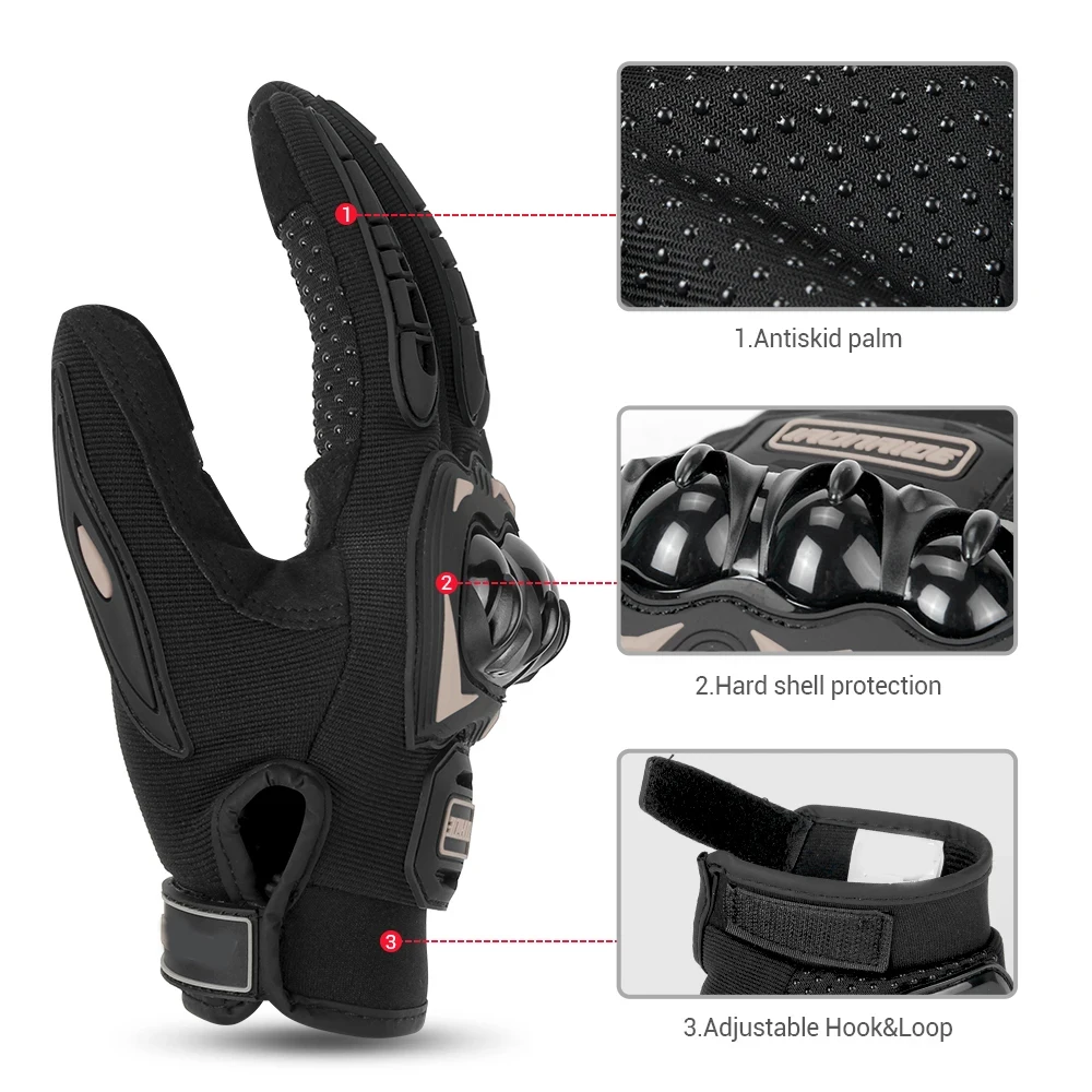 Guanti Moto guanti estivi traspiranti Moto funzione Touch guanti Moto Motocross guanti da corsa fuoristrada neri