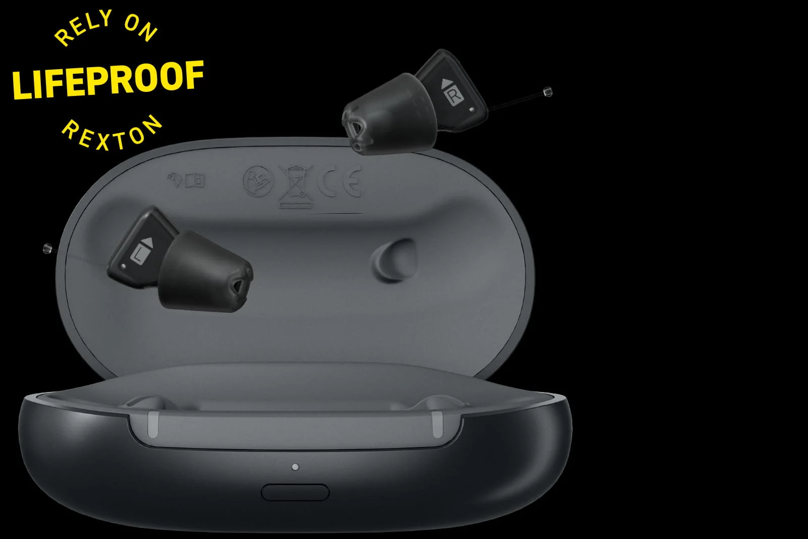 Aide auditive rechargeable invisible dans le conduit auditif Rexton Reach Inox CIC LI 30, contrôle par application Rexton