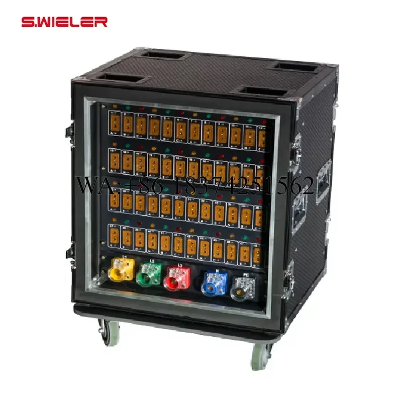 Wmwmnu for Power Distributor 3 Phase 50 63A Stage DJ Power Distribution Cabinet 16 24 32 48 Channel Outlet Box