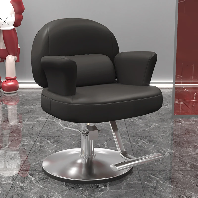 

Black Salon Beauty Barber Chair Luxury Personalized Cheap Designed Chair Classic Leg Rest Minimalist Cadeira Salon Furniture