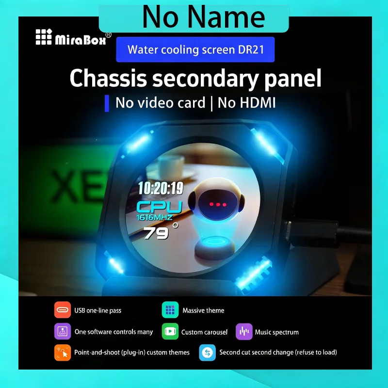 Mirabox DR21 Mini Secondary Screen PC Case IPS CPU GPU Sensor Panel Display Custom Themes 2 1 Inch Real Time Monitor DIY PC