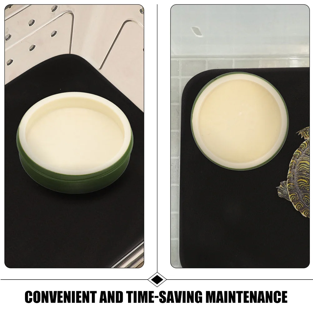 

Bamboo Joint Feeding Bowl for Reptiles Non-Slip Plastic Water Dish for Lizard Gecko Hamster Snake Turtle Terrarium Decor