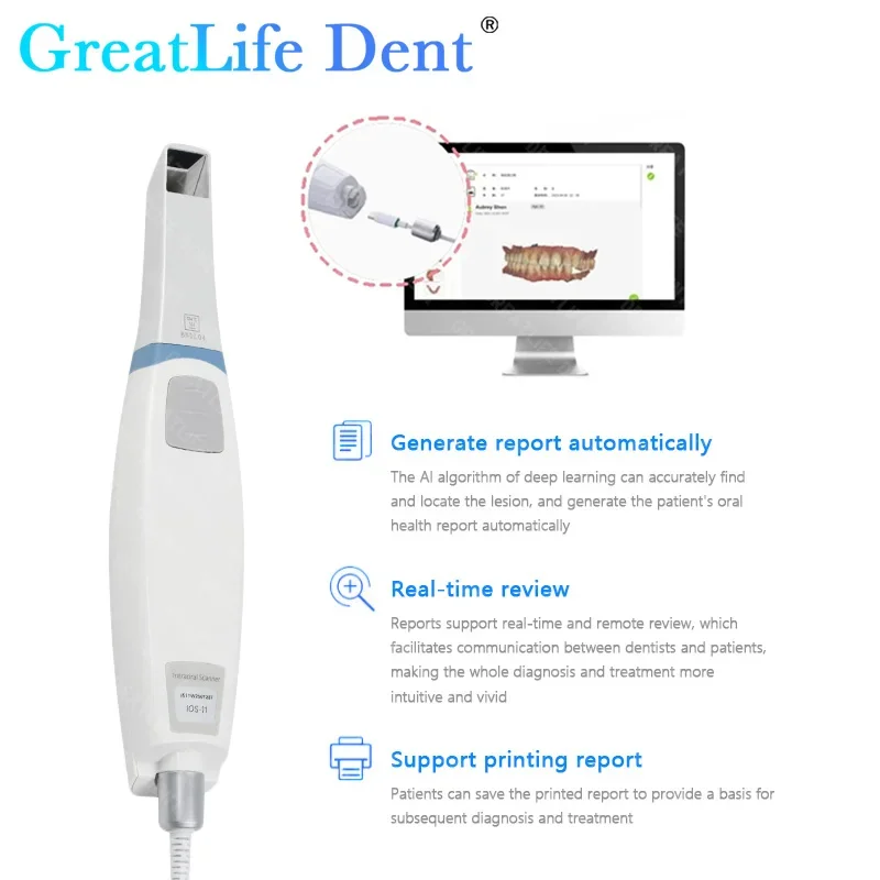 المكسيك الاتحاد الأوروبي الولايات المتحدة الأسهم GreatLife دنت الأسنان Runyes 3.0 Pro الماسح الضوئي ثلاثي الأبعاد داخل الفم مع برنامج مجاني CAD CMD ترميم تقويم الأسنان #4