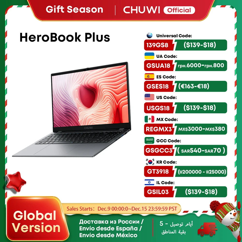 CHUWI HeroBook Plus Laptop 15.6\