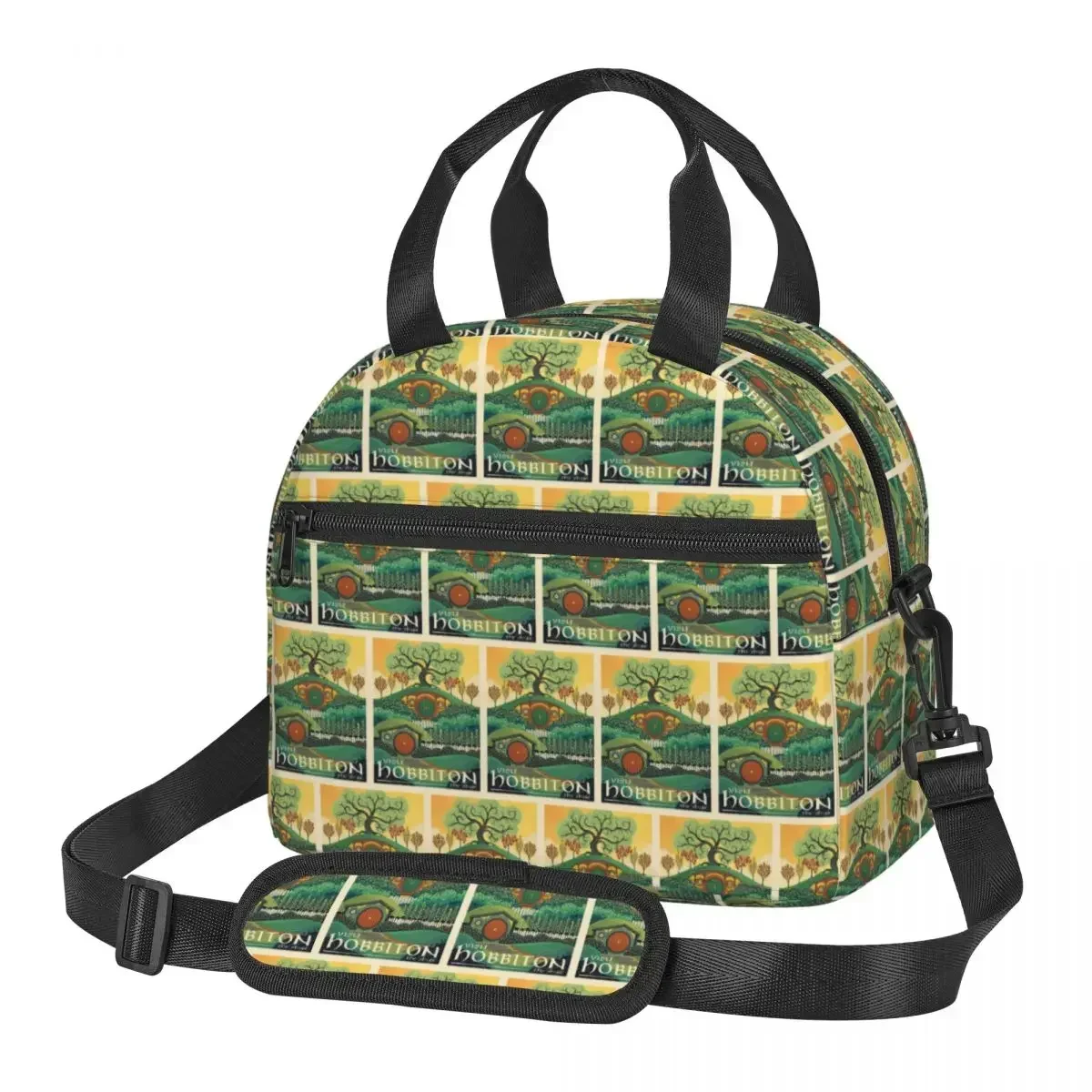 Visit The Shine Poster-1 Insulated Lunch Bag for School Picnic Storage Food Boxes Container Cooler Thermal Lunch Box Tote