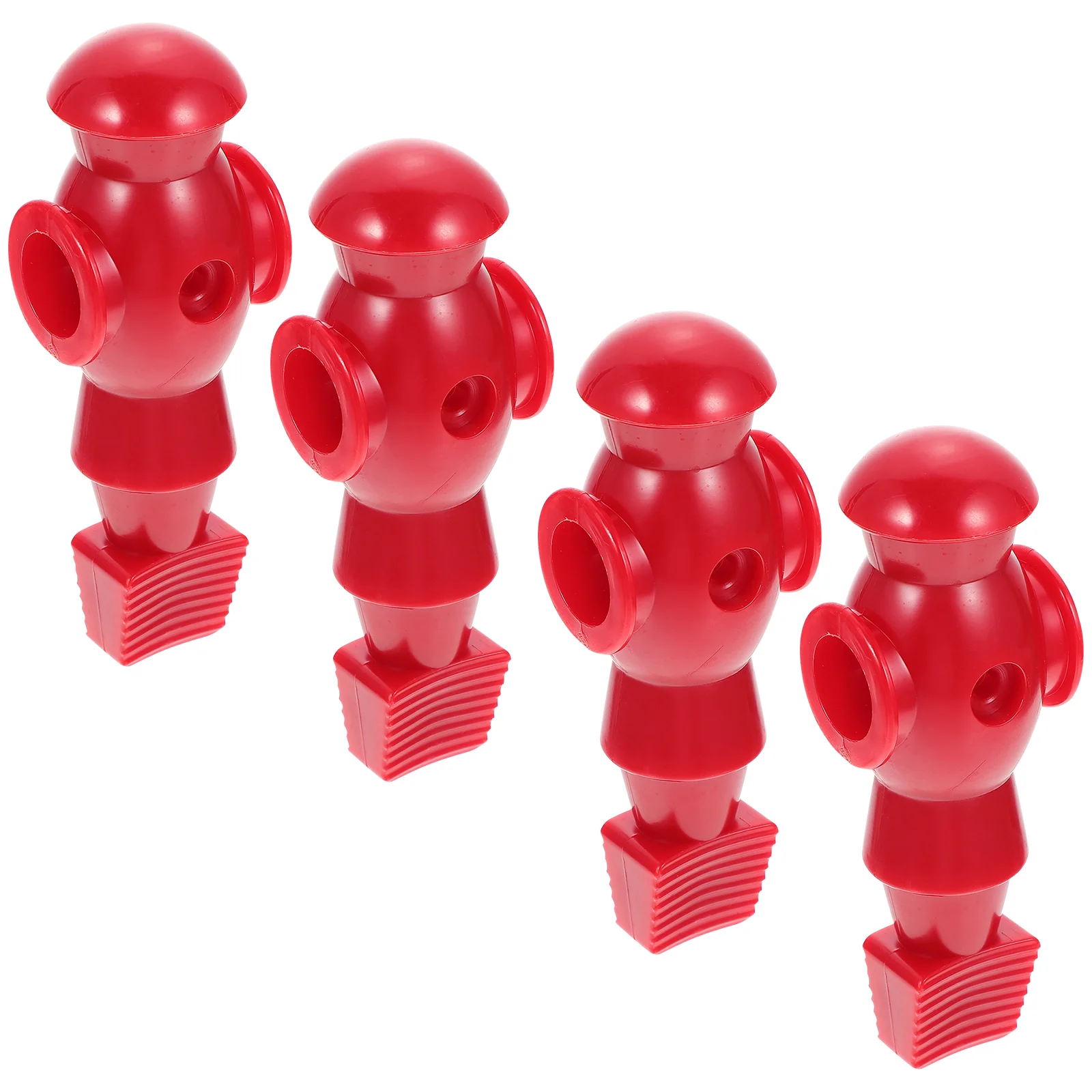 

4 Pcs Mini Soccer Ball Foosball Accessories Player Figurine Puppet Replacement Table Accessory Red Football Man