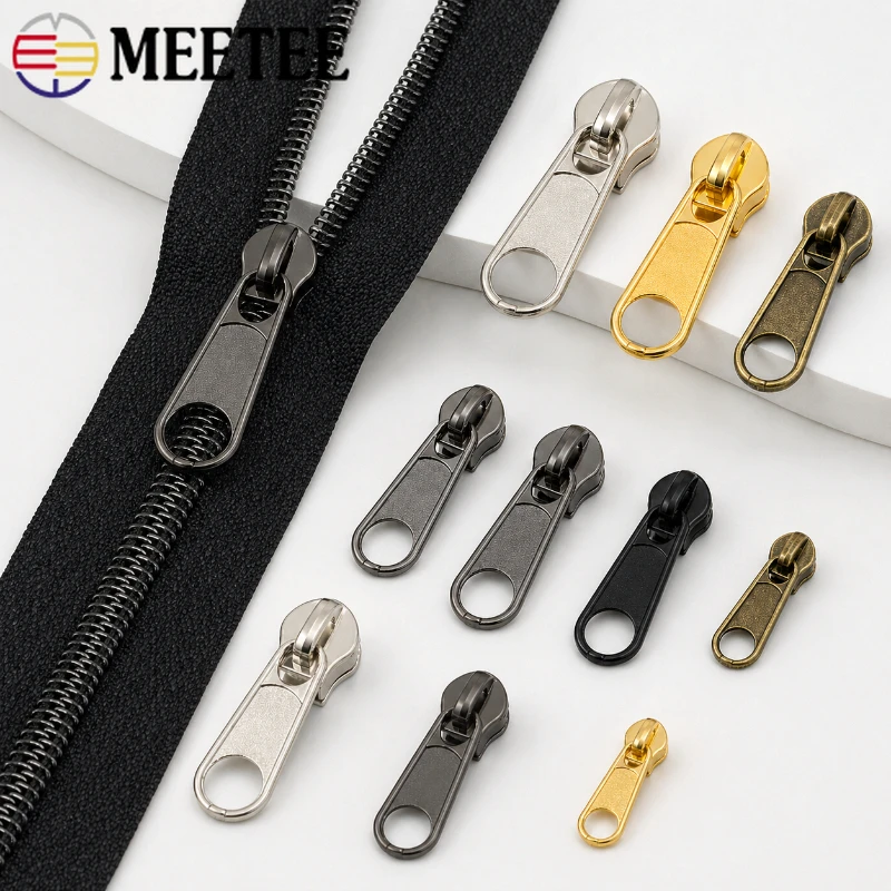 

30/50Pcs 3# 5# 8# 10# Nylon Zipper Sliders for Clothes Tent Replacement Single/Double Zippers Puller Head DIY Zips Repair Kits