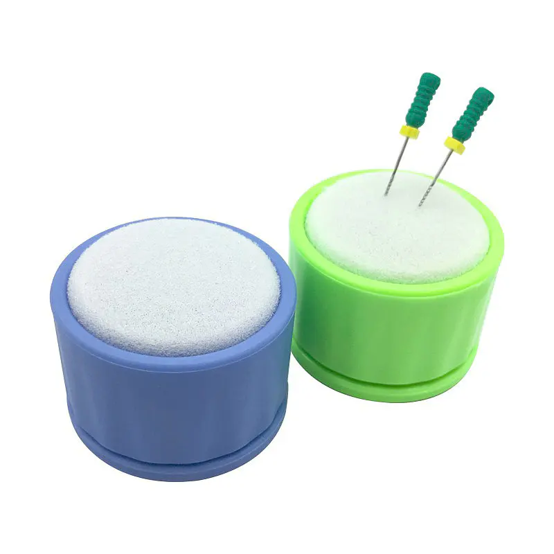 1Pc Dental Round Endo Stand Cleaning Foam File Drills Block Holder With Sponge Autoclavable Dentistry Instrument