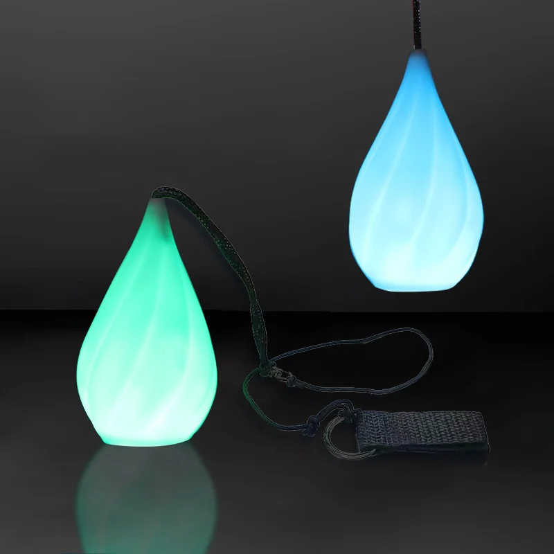 LED Water Drop Luminous โยนบอลที่มีสีสัน Juggling โยนบอลสีสันเปลี่ยนสี Luminous Ball ของเล่น