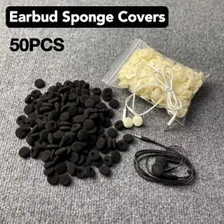 50pcs Ear Pads For Headphones Foam 15mm Sponge Bluetooth Earphones Replacement Earphone Earpads Covers MP3 MP4 Moblie Phone