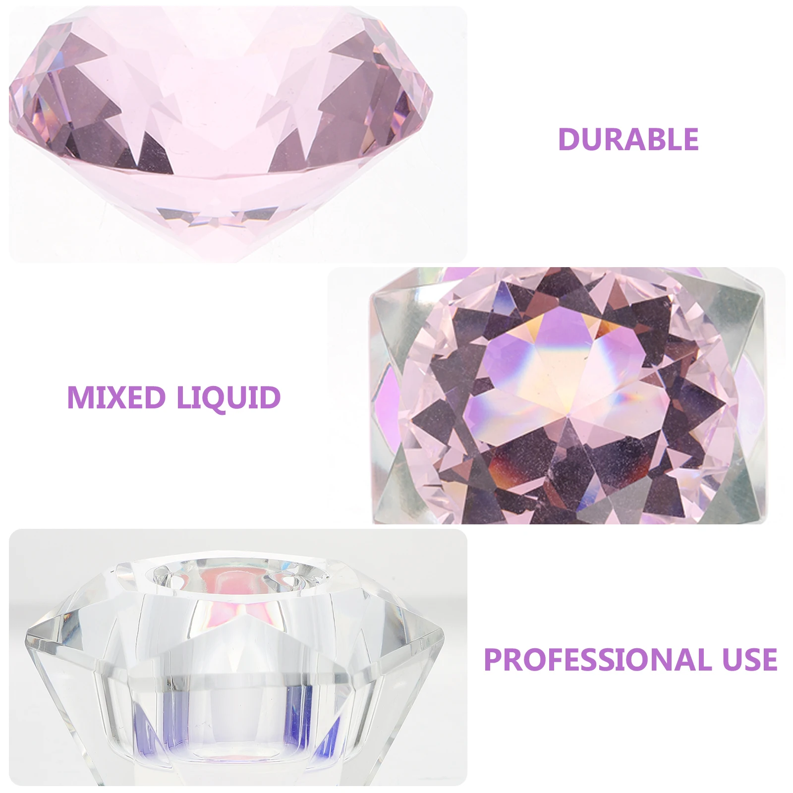 1Pcs Nail art Kristall Unregelmäßige Tasse Robuste Acryl Flüssigkeit Pulver Mischen Maniküre Salon Nagel Glas Behälter Wesentliches Zubehör