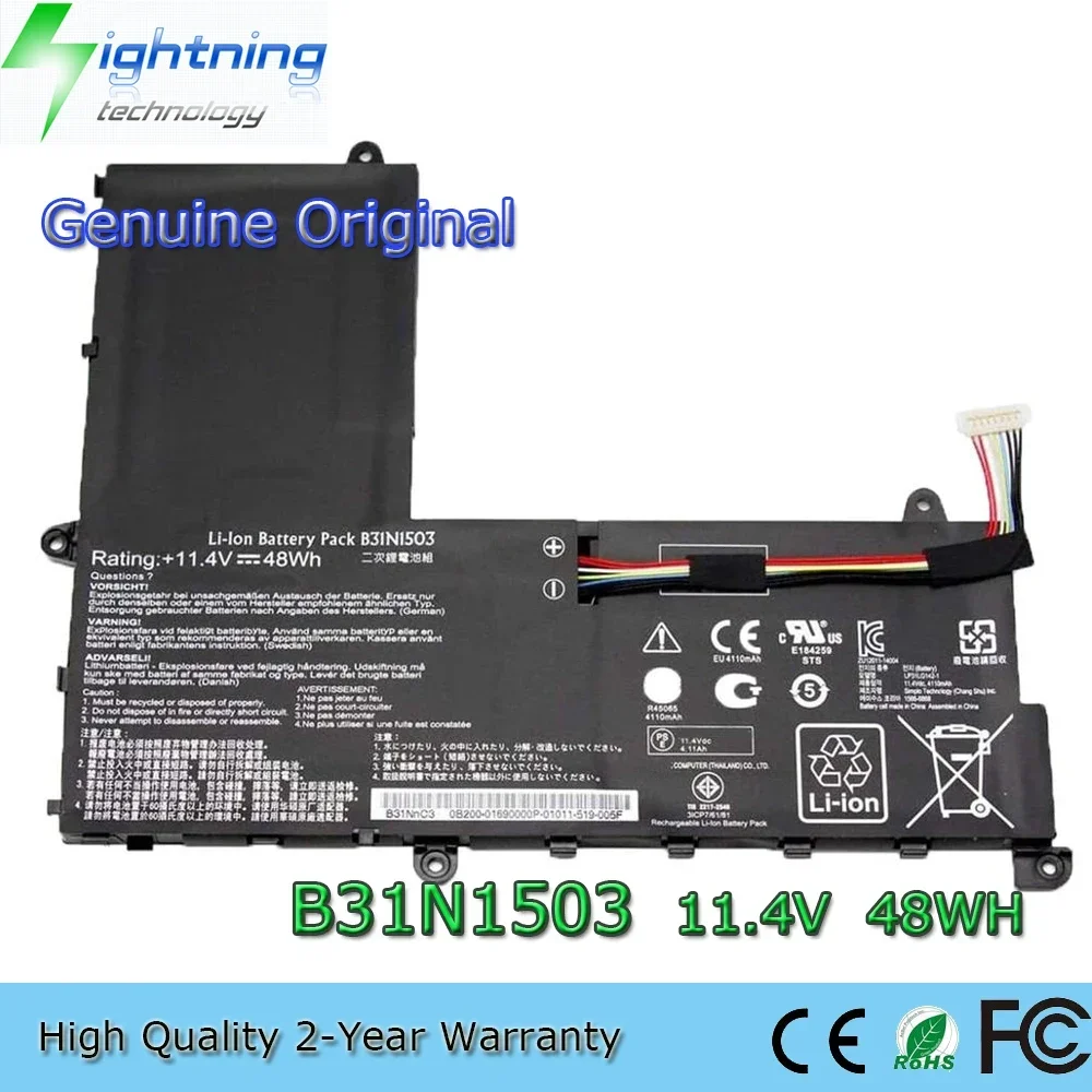 

Оригинальный аккумулятор для ноутбука B31N1503, 11,4 В, 48 Втч для ASUS EeeBook R206SA E202SA-FD0012T E202SA-1E E202SA-7A E202SA-7B