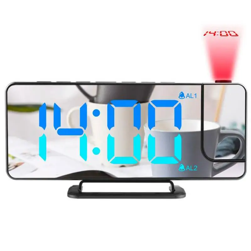 

Digital Projection Clock Large Screen Desk Alarm Projection Digital Alarm Clock Smart LED Display Projection Clock for Home