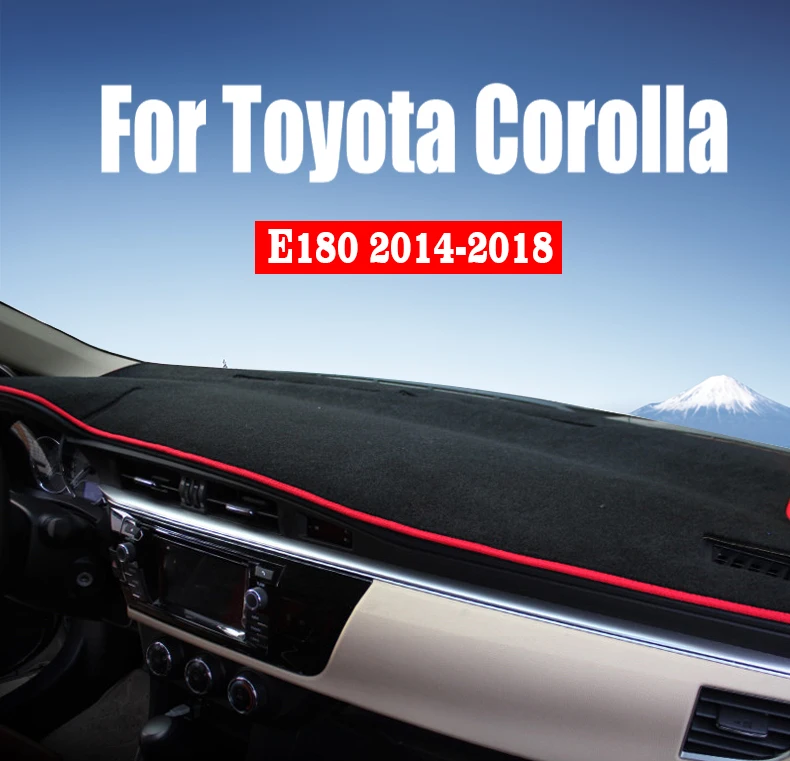 Auto Dashboard Abdeckung Dash Anti-Uv-Matte Für Toyota Corolla E180 E150 2006 2007 2008 2009 2010 2012 2013 2014 2015 2016 2017 2018 – Detail 1