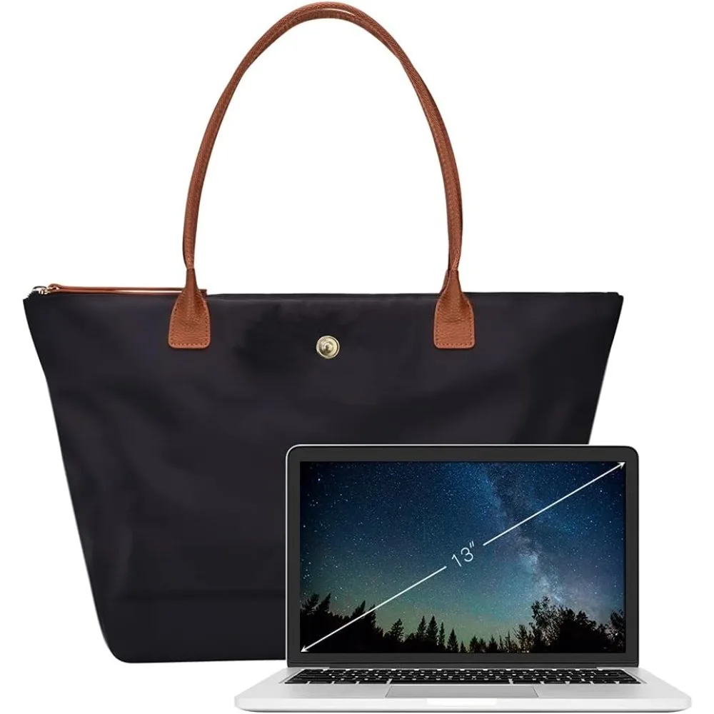 Women's Lightweight Nylon Tote Bag for Travel & Work | Foldable Shoulder Bag | Large Capacity & Fashionable Design