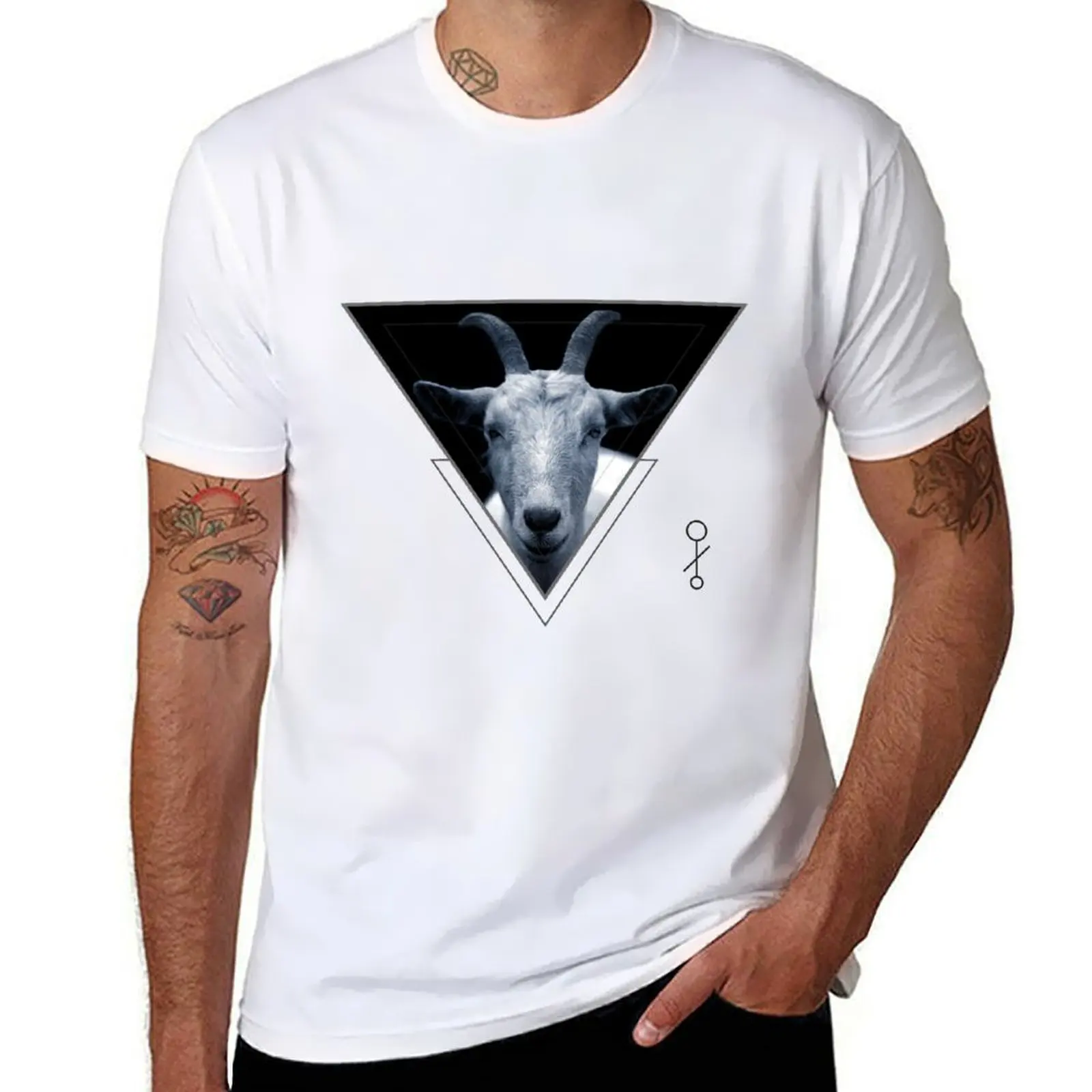 t man T-Shirt high Triangle Sigil man shirt shirts g man t shirt for quality t plain Goat men cotton