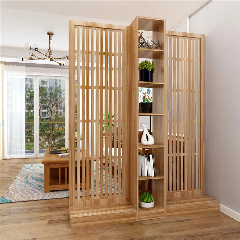 Bildschirmtrennwandregal Wohnzimmer pastoral einfach modern neu chinesischer Massivholz-Weinschrank Eingangsbereich