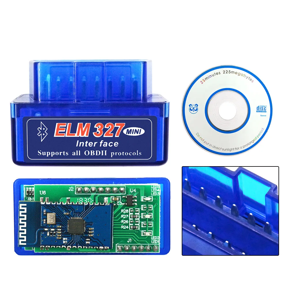 New ELM327 OBD2 V1.5  Bluetooth OBD2 Scanner Auto Scanner Tool Super MINI ELM 327 V2.1 For All Protocol Code Reader For Android