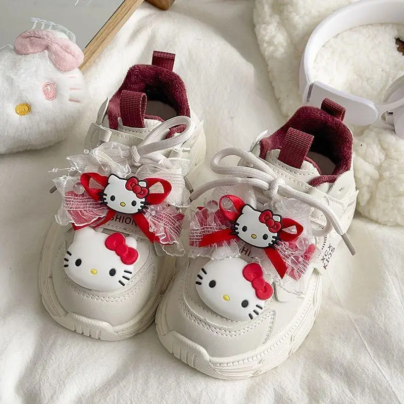سانريو مرحبا كيتي الأطفال الشتاء أحذية رياضية طفل فتاة أحذية الرضع أحذية الفتيات الأطفال عارضة أحذية رياضية احذية الجري #2