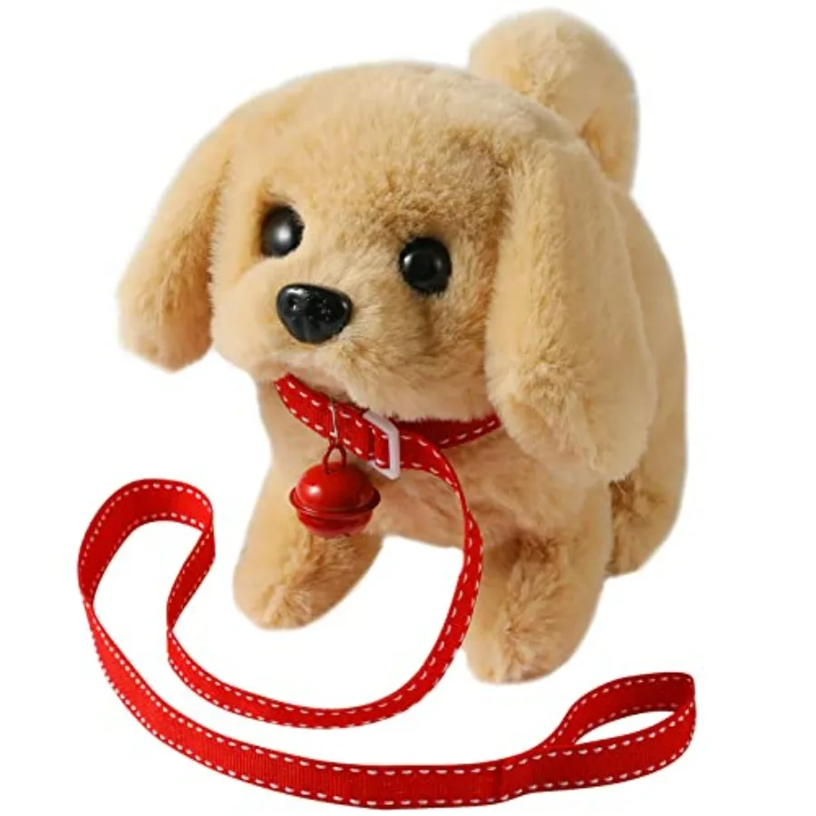 

Plush Retriever Toy Puppy Electronic Interactive - Walking, Barking, Tail Wagging, Stretching Companion Animal for Toddlers