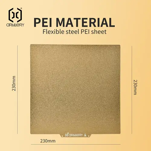 Imagen 2 del producto Piezas de impresora Artillery3D, cama térmica de placa de acero PEI para cama térmica Base Sidewinder SW-X1 y Genius y SidewinderX2 y GENIUS Pro