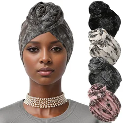 Big Flower Hairband Boho Flower Bandana Turban Wrap Women Hair Accessories African Women Elastic Headwear Chemo Headband