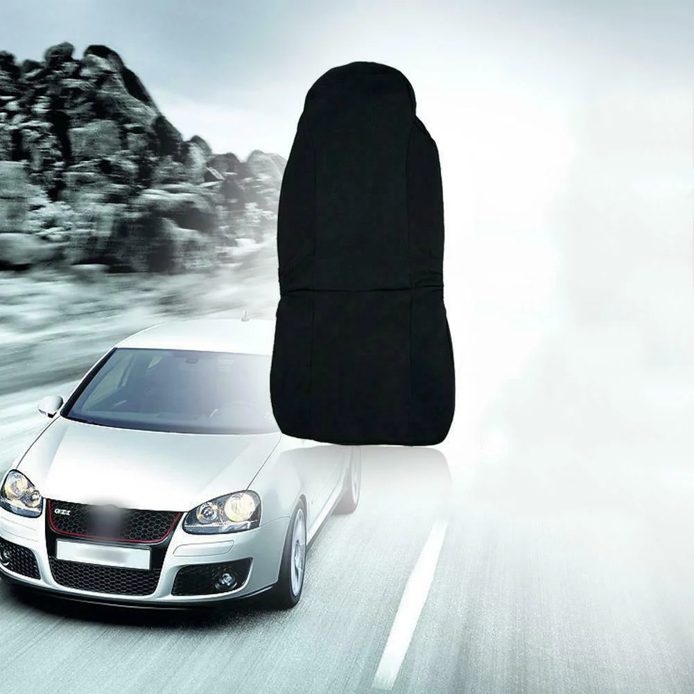 Universal Seat Covers Anti Front Seat Covers Protector (สีดํา) ผ้าคลุมเบาะรถยนต์ ผ้าคลุมเบาะรถยนต์