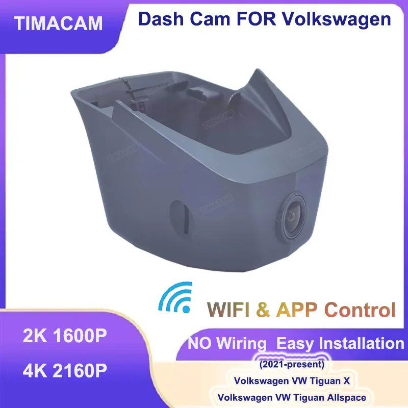 

TIMACAM 2K 4K 2160P Front and Rear Dash Cam Car DVR for Volkswagen VW Tiguan X for Volkswagen VW Tiguan Allspace 2021 2022 2023